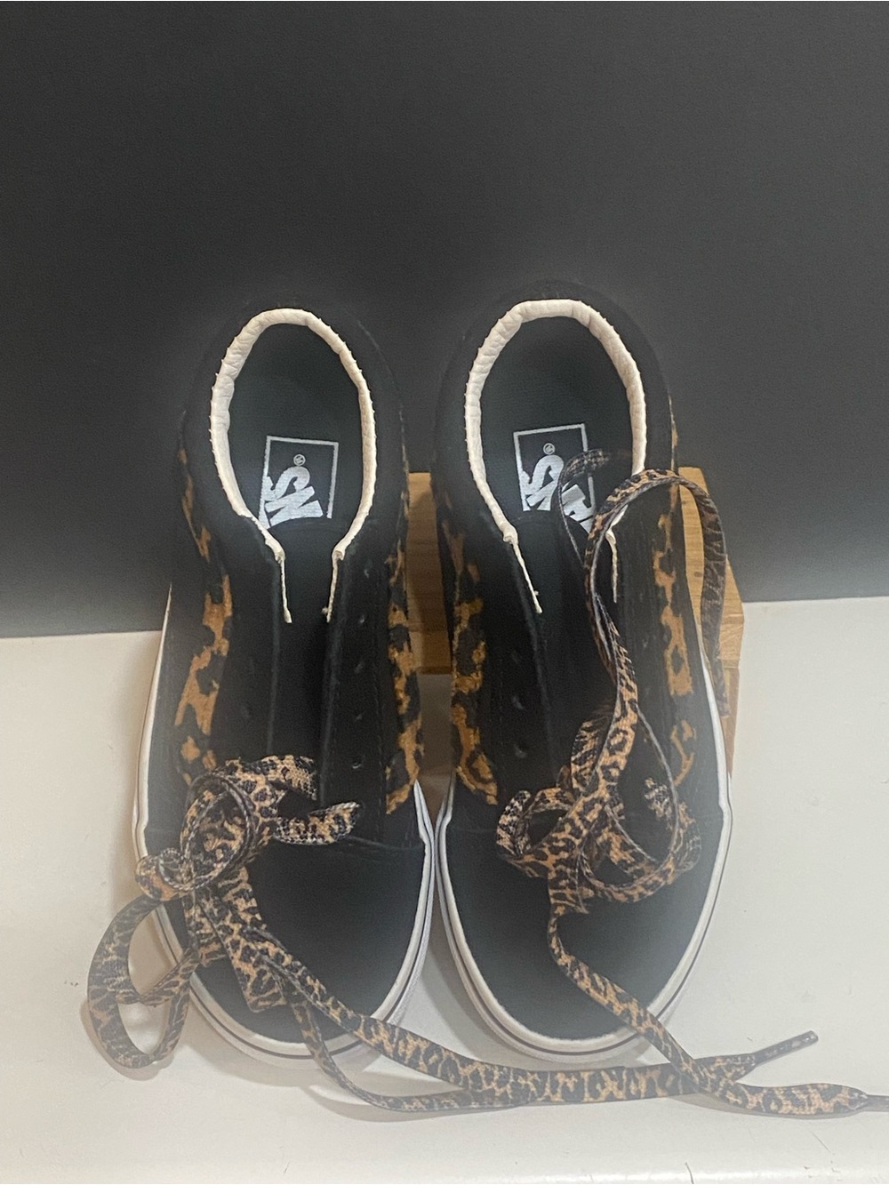 Vans Kids Old Skool "Leopard Fur" Sneakers in a US Kids Size 12.5